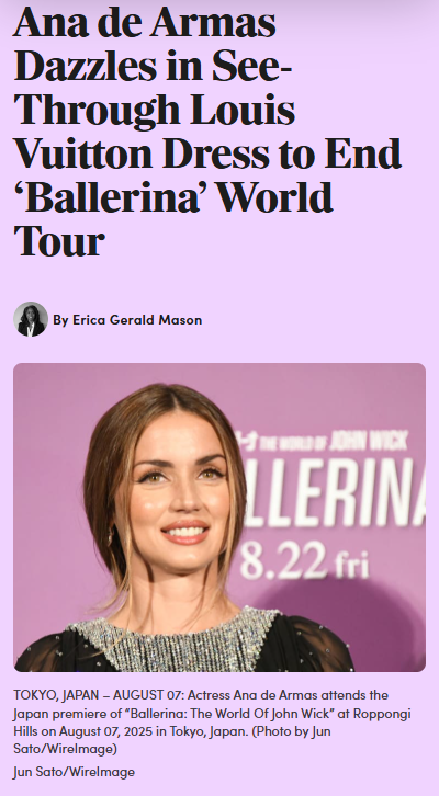 Ana de Armas Stuns in Tokyo Finale