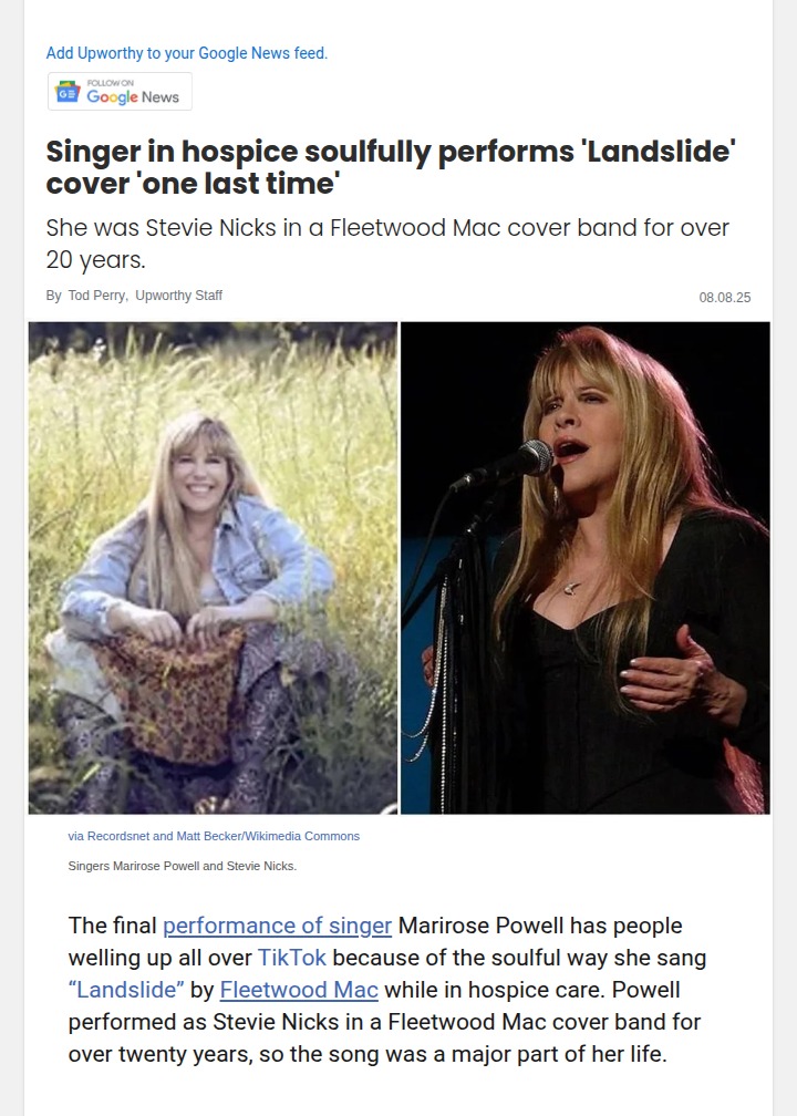 Stevie Nicks Reacts? Marirose’s Viral Farewell 🎤