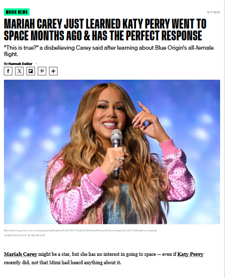 Mariah’s Reaction to Katy’s Space Trip 🚀