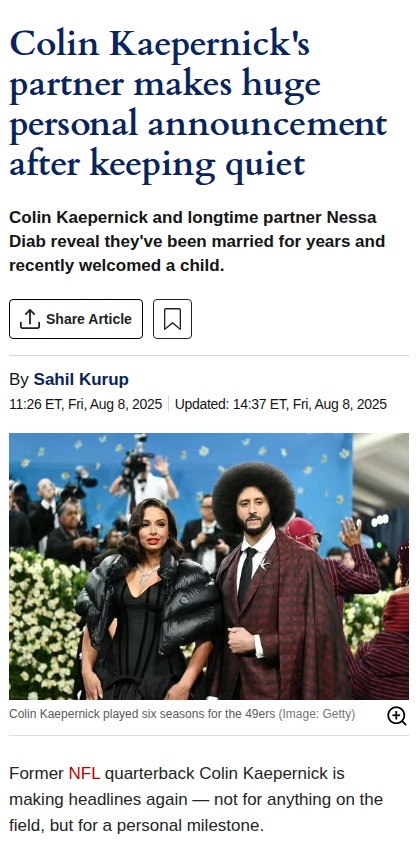 Colin Kaepernick's Secret Marriage Reveal! 💍