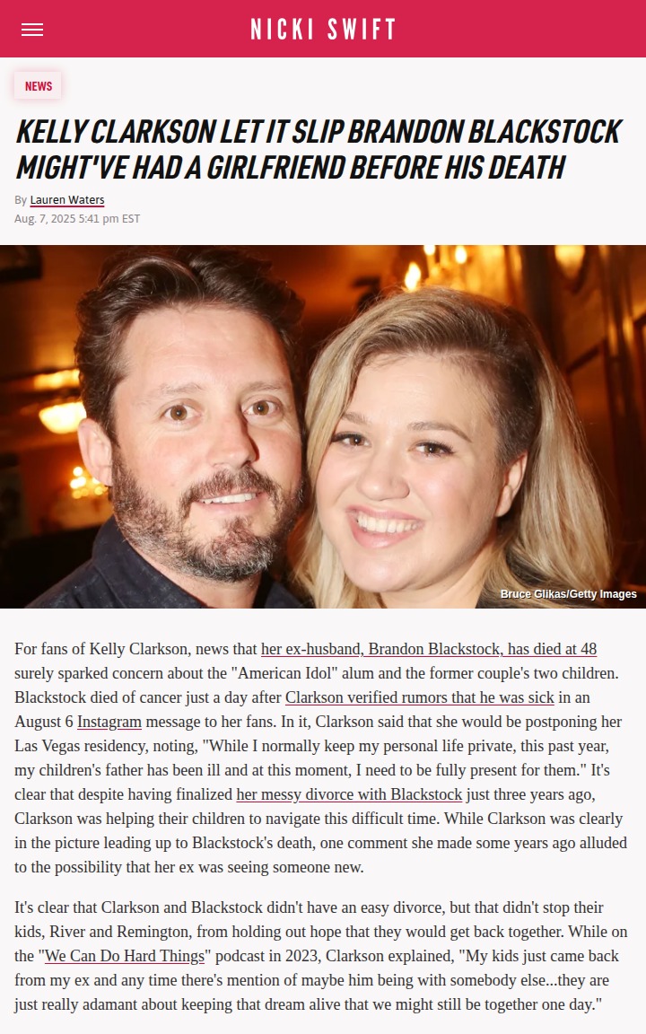 Kelly Clarkson Drops Bombshell on Brandon 💥