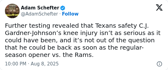 Texans defense gets a huge preseason boost