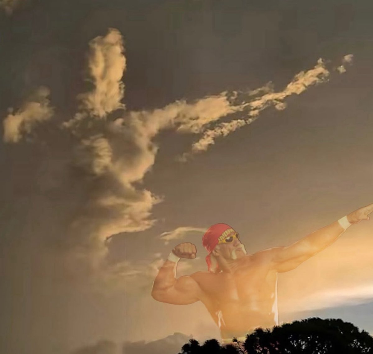 Cloud Tribute at Hulk Hogan's Funeral