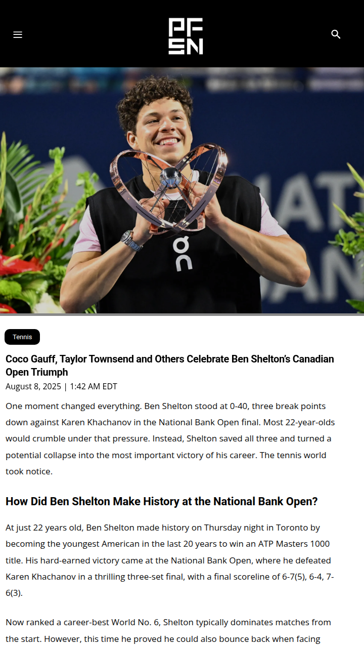 Shelton’s Ice-Cold Comeback at Canadian Open