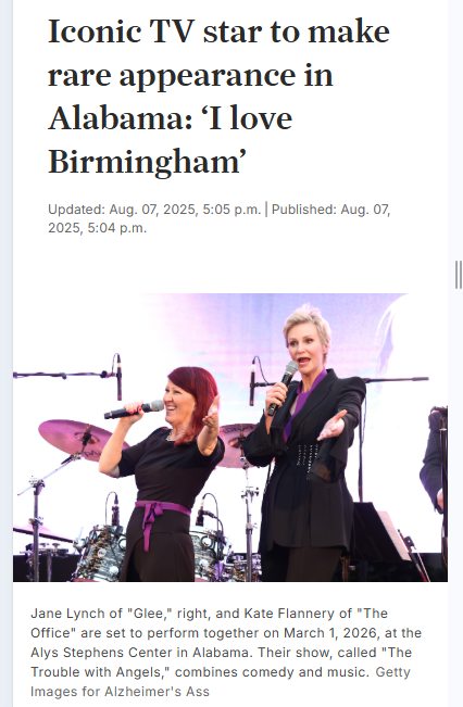 Jane Lynch brings star power to Birmingham
