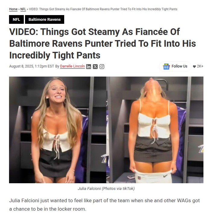 Baltimore Ravens WAGs take over the locker room