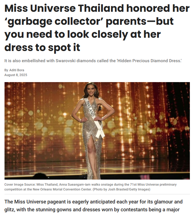 Miss Universe Thailand’s Dress Has a Secret