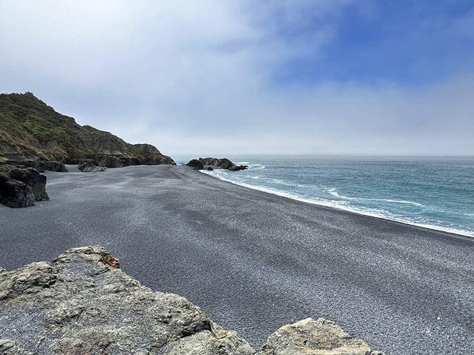 California’s black sand beach feels like another planet
