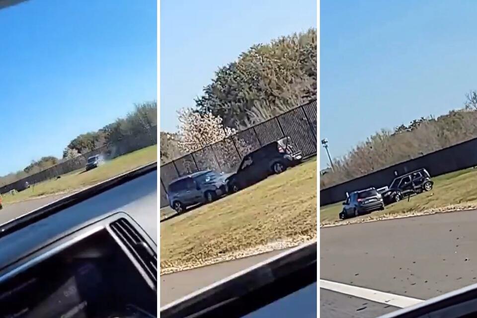 Texas drivers go full bumper cars on the highway
