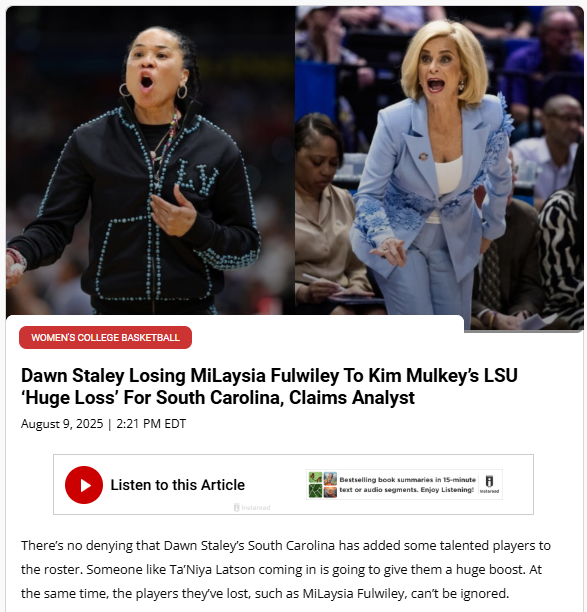 South Carolina hoops rocked by Fulwiley’s exit