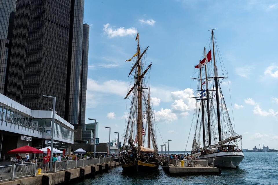 Detroit’s RiverWalk transforms with tall ships