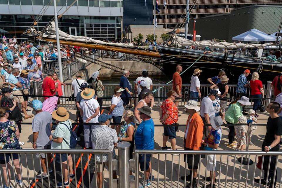 Detroit’s RiverWalk transforms with tall ships