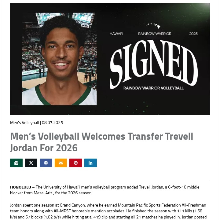 UH men’s volleyball just got a major boost