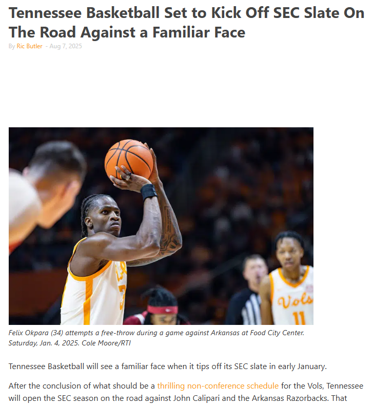 Tennessee hoops face fierce SEC road test