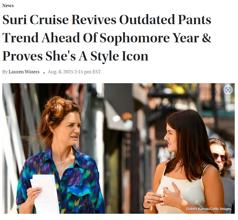 Suri Cruise’s Cargo Pants Comeback