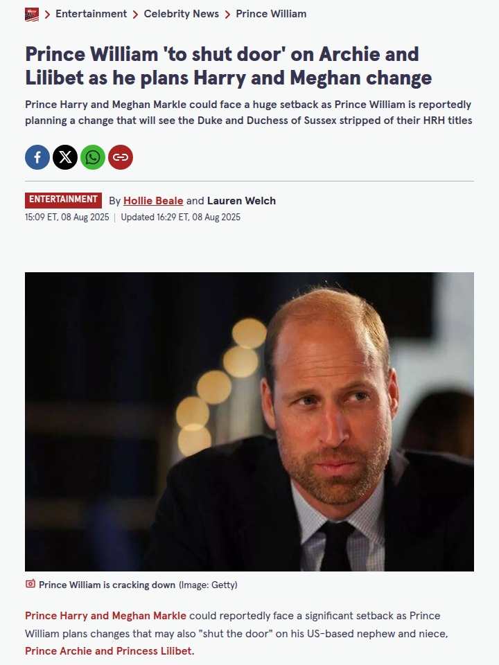 William's Royal HRH Plot Twist 👑