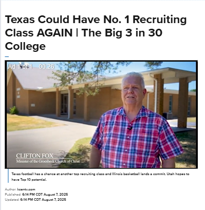 Texas Eyes Back-to-Back No. 1 Classes