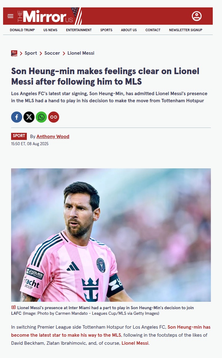Son vs Messi: MLS Rivalry Heating Up