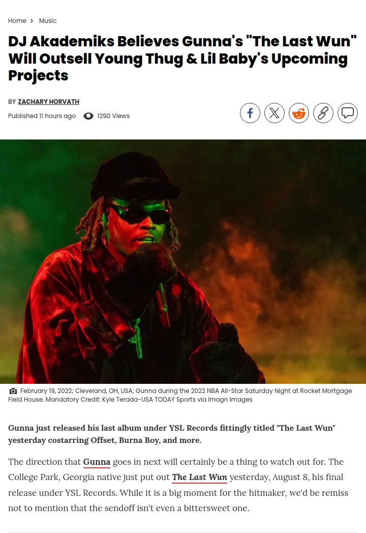 Gunna vs Thug: Akademiks Predicts Sales Shock! 🔥