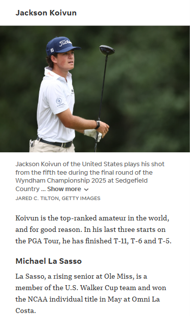 Olympic Club Showdown: Top Amateurs to Watch