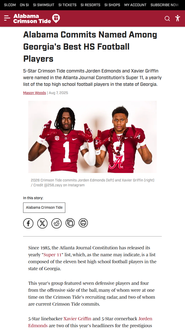 Georgia’s top football stars heading to Alabama