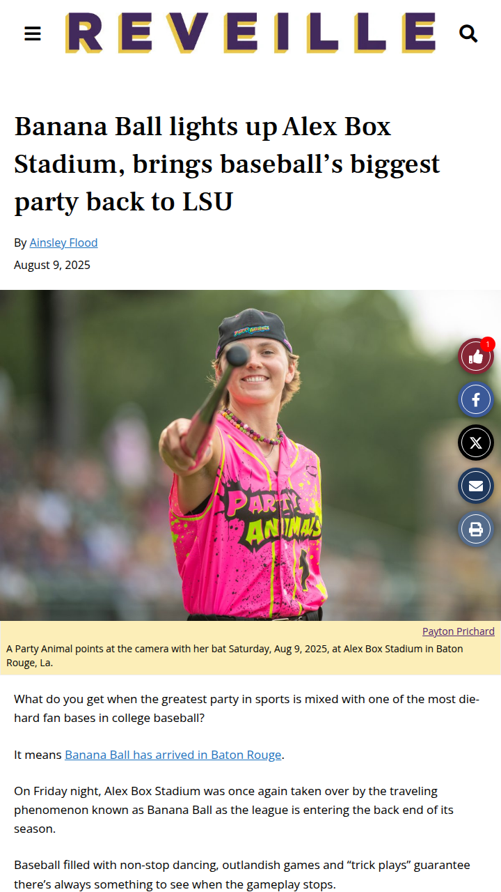 Banana Ball brings wild energy to Baton Rouge