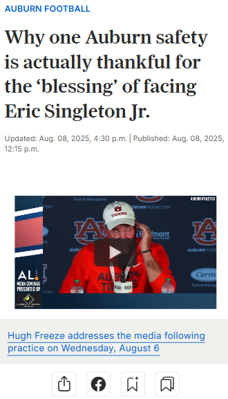 Auburn’s defense levels up with fierce camp battles