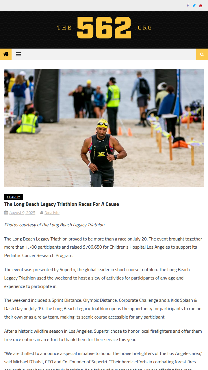 Long Beach triathlon unites for kids’ cancer