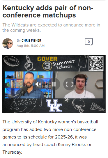 Kentucky hoops adds fresh matchups for 2025