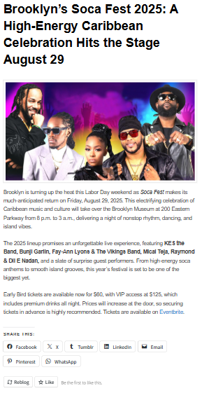 Brooklyn’s Soca Fest brings island energy