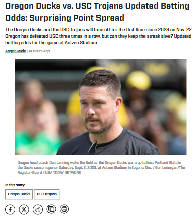 Ducks vs. Trojans: Can Oregon Keep Rolling?