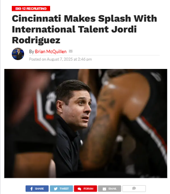 Cincinnati Bearcats land Spanish sharpshooter