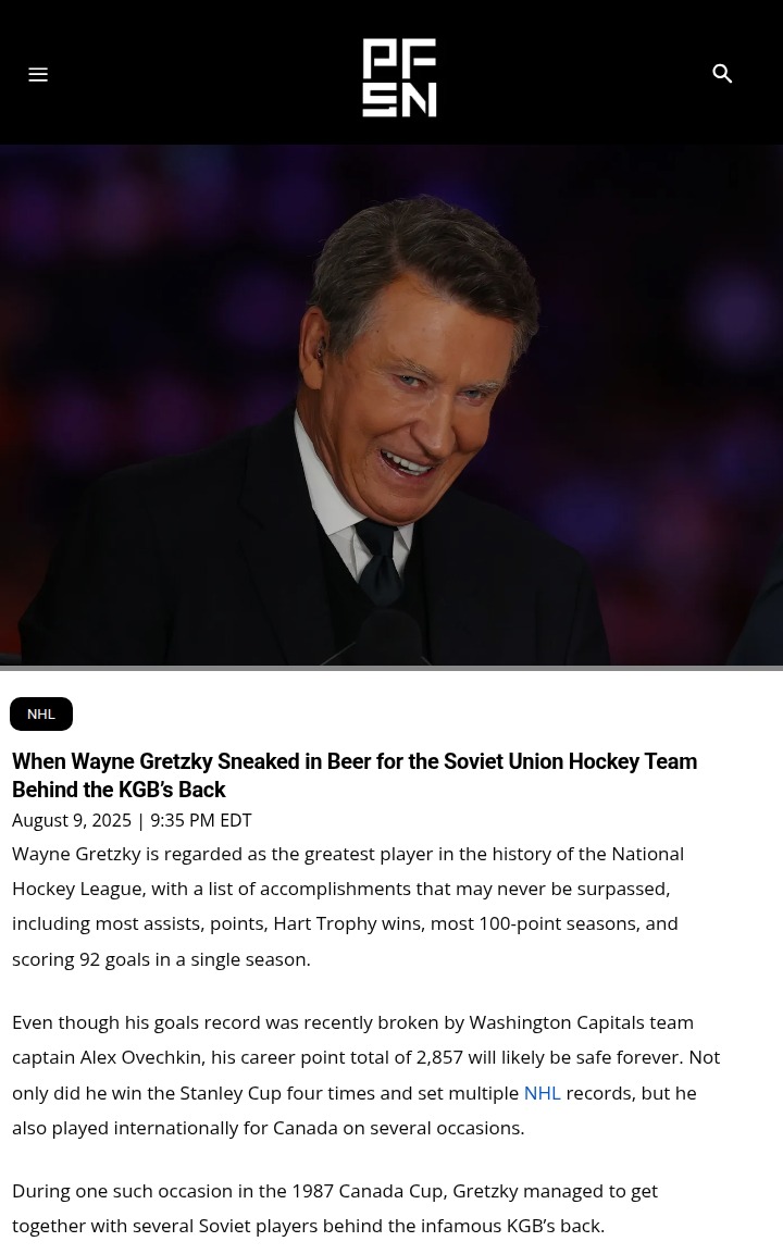 Gretzky Outsmarts KGB in Legendary 1987 Beer Run