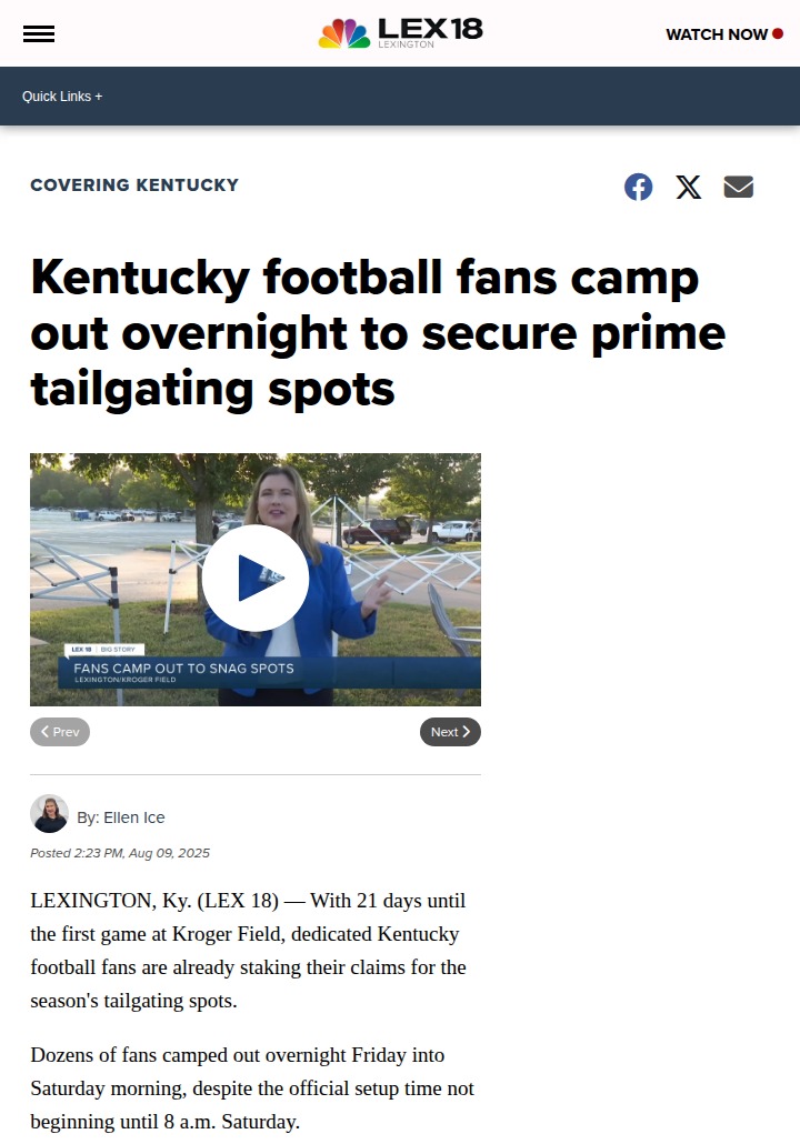 Kentucky tailgaters go all out for Kroger Field