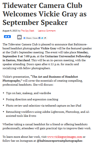 Baltimore pro shares headshot secrets in Easton