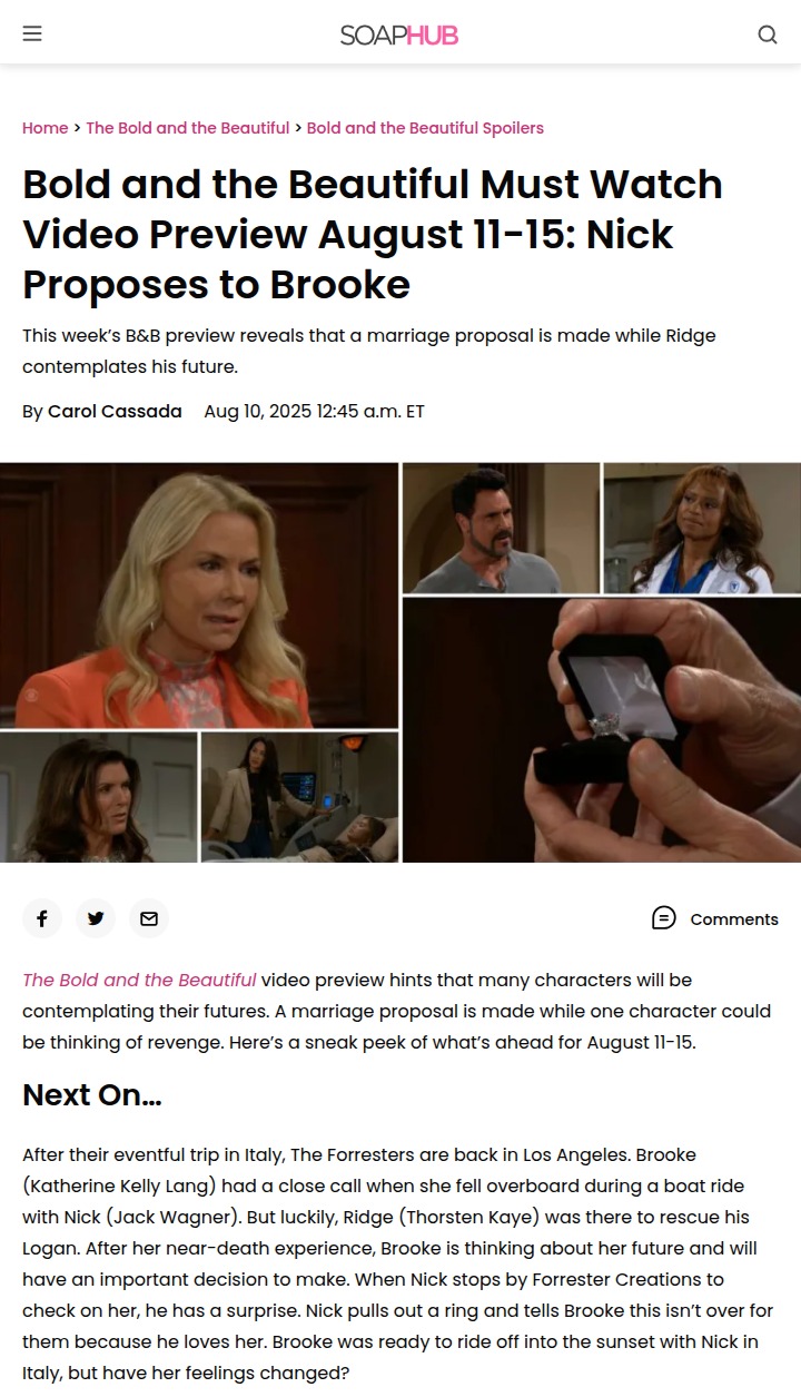 Brooke’s Shocking Proposal Twist! 💍