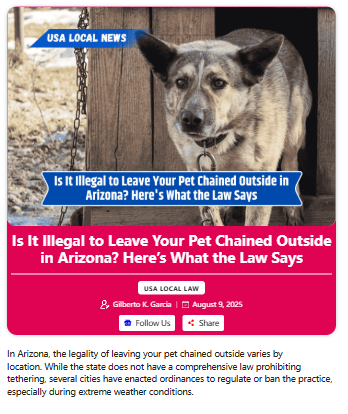 Arizona’s pet tethering laws: What’s changing?