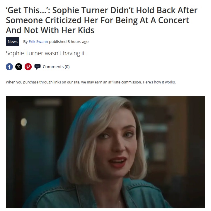 Sophie Turner’s Epic Clapback at Mom-Shamers 🔥