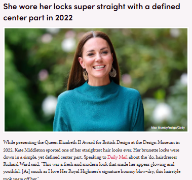 Kate Middleton’s Sleek Hair Era?!