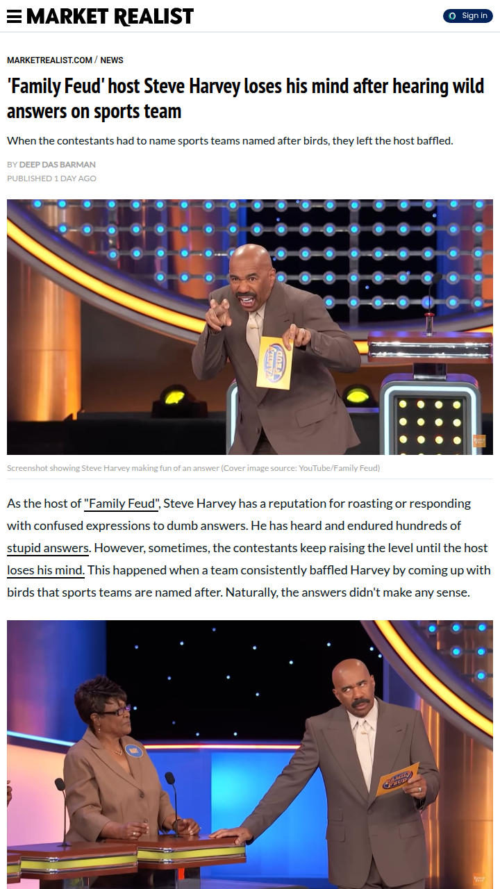 Birds, Bloopers & Steve Harvey’s Sports Meltdown