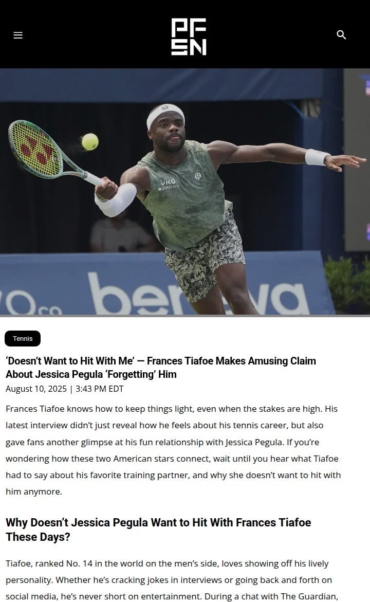 Tiafoe & Pegula’s Cincinnati Open Banter