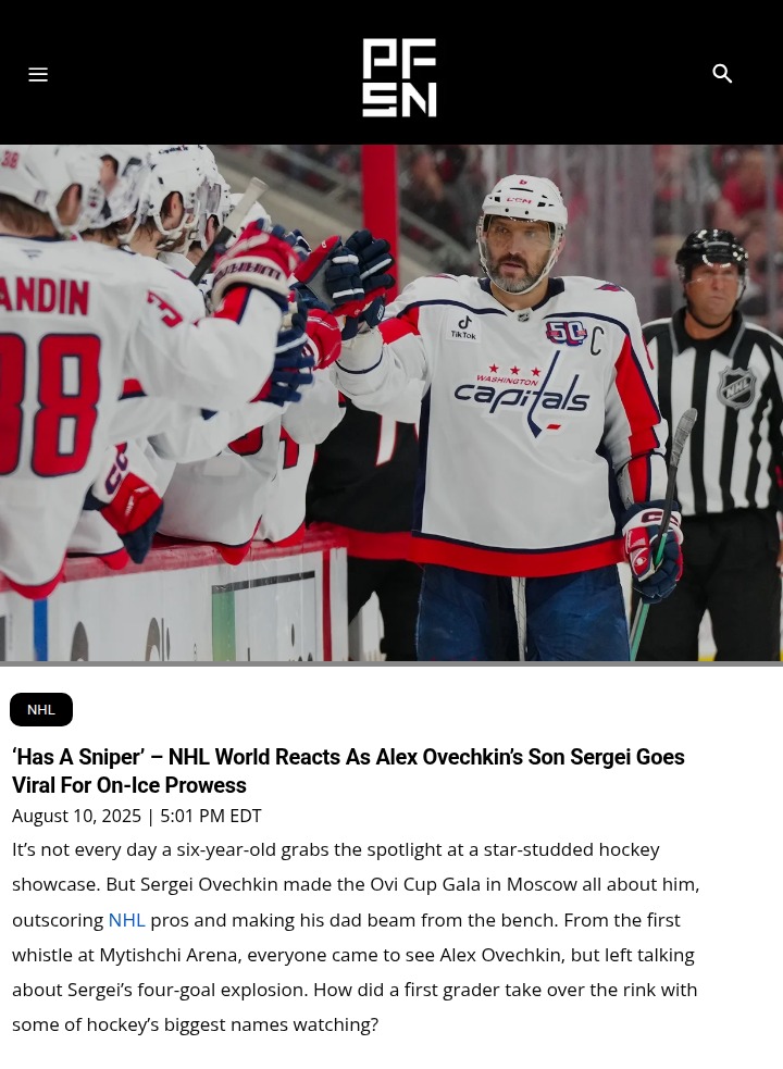 Ovi Jr. Lights Up Ovi Cup—Future NHL Star?
