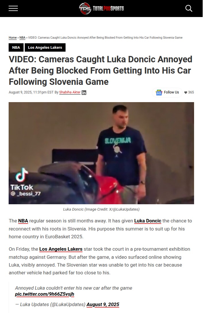 Luka’s Rough Night: Blocked on Court & Curb