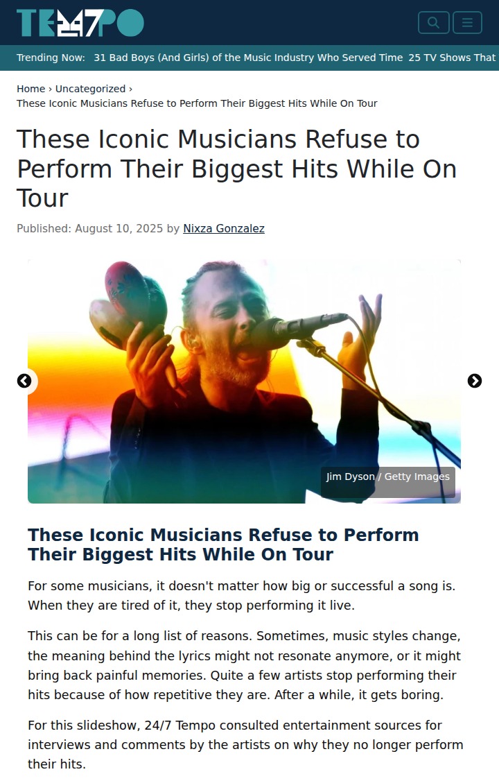 Musicians Ditch Their Own Hits?! 🎤