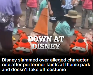 Disney Drama: Tigger Faints, Mask Stays On 😳