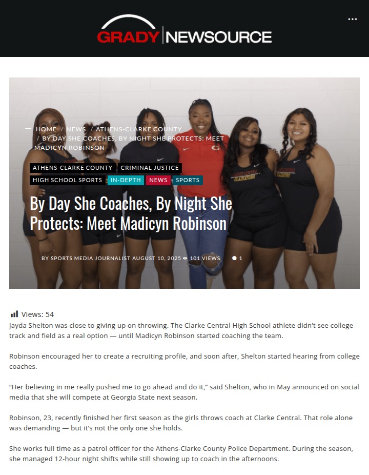 Athens’ coach-officer inspires next generation