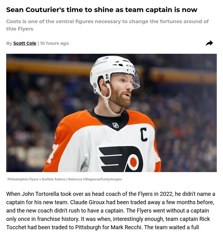 Sean Couturier’s comeback could define the Flyers