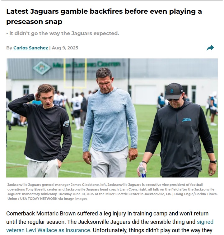 Jaguars’ cornerback shuffle stirs up preseason buzz