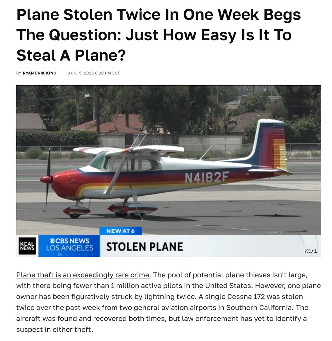 Plane got stolen twice in one week??? 😂 What the hell