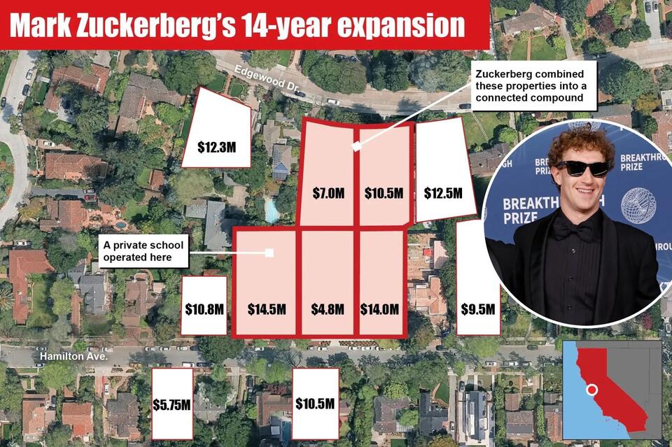 Zuckerberg’s mega-compound divides Palo Alto